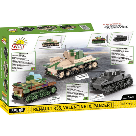 Klocki Renault R35 - Valentine IX - Panzer I