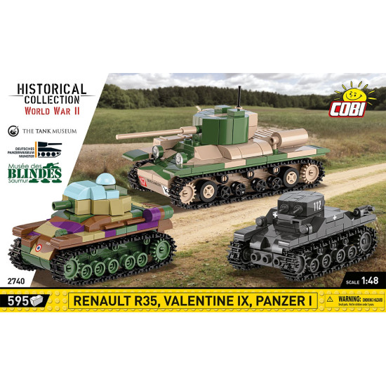 Klocki Renault R35 - Valentine IX - Panzer I