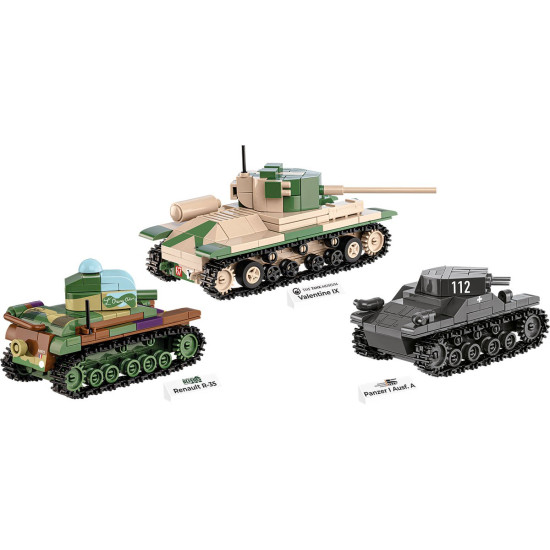 Klocki Renault R35 - Valentine IX - Panzer I