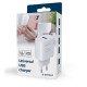 Ładowarka USB-A 2.4A biała 