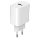 Ładowarka USB-A 2.4A biała 