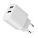Ładowarka USB-Ax2 2.4A biała 
