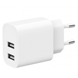 Ładowarka USB-Ax2 2.4A biała 