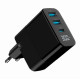 Ładowarka GaN 2xA 1xC LCD 30W PD QC3.0 czarna 