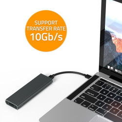 Obudowa na dysk M.2 SSD | NVMe | PCIe | USB3.1 | 10Gb/s | 4TB |  Grafit 