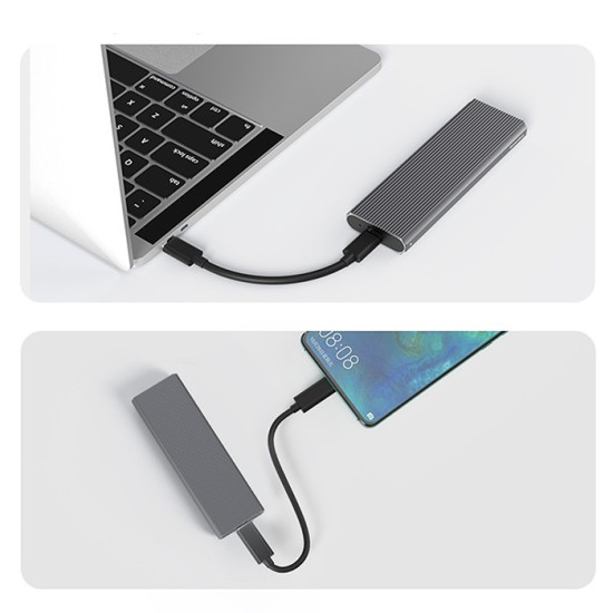 Obudowa na dysk M.2 SSD | NVMe | PCIe | USB3.1 | 10Gb/s | 4TB |  Grafit 