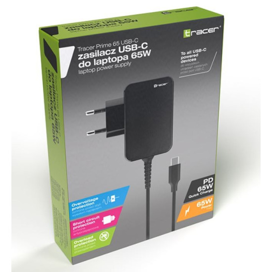 Zasilacz notebook Prime 65W USB-C 