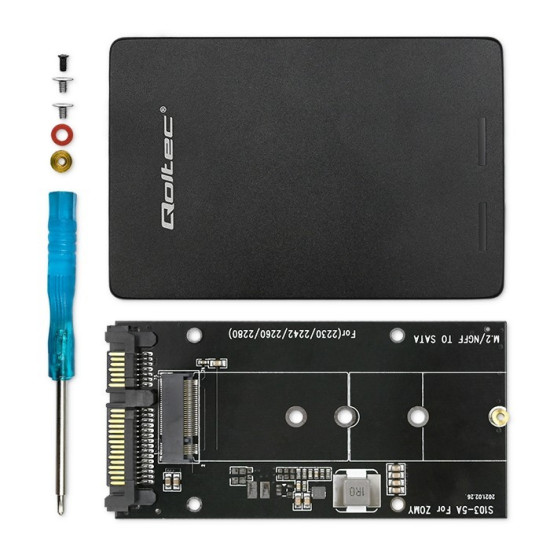 Adapter na dysk M.2 SSD | SATA NGFF do SATA III | 2TB | Super    speed 6Gb/s | Czarny 