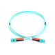 Patch cord światłowodowy FO LC/LC, dplx, MM 50/125, OM3, LSOH, 1m, turkusowy