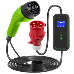 Mobilna ładowarka do samochodu elektrycznego EV z regulacją 2w1  Typ2 | 11kW | CEE 5 PIN | LCD | 3 fazy | Przenona | Wallbox | 5m 