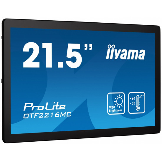 Monitor 22 cale OTF2216MC-B1, VA,poj.10pkt.1100cd,IP65,outdoor, VGA, HDMI,DP,RJ45 