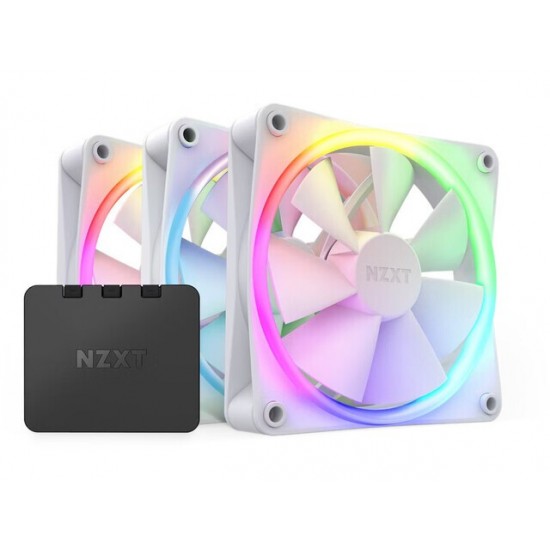 Zestaw 3 Wentylatory NZXT F120 RGB Kontroler Biały 