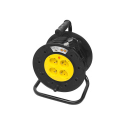 Przedłużacz sieciowy PR-61 4 gniazda z uziemieniem 50m bęben PCV 