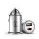 Ładowarka samochodowa 45W 1xUSB-C+USB-A 