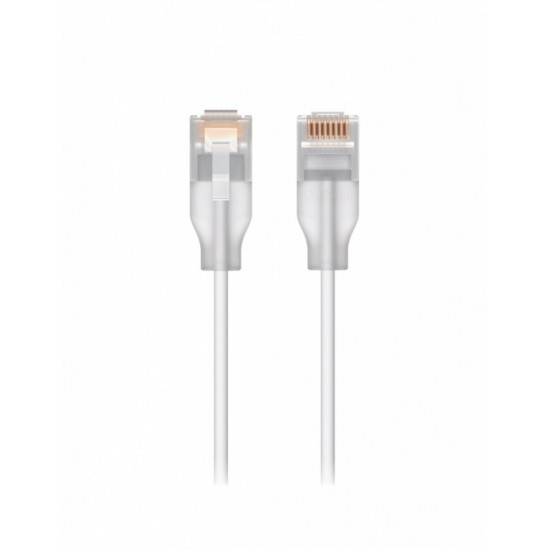 Kabel sieciowy UACC-Cable-Patch-EL-0.15M-W półprzezroczysty, biały 0,15m, Cat6 