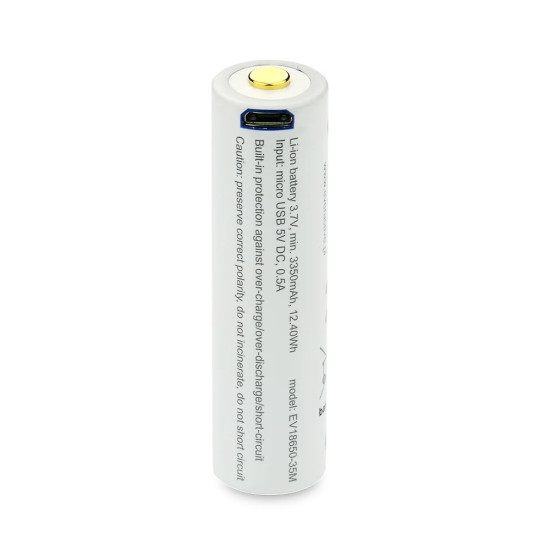Akumulator 18650 3,7V Li-ion 3500 mAh micro USB 