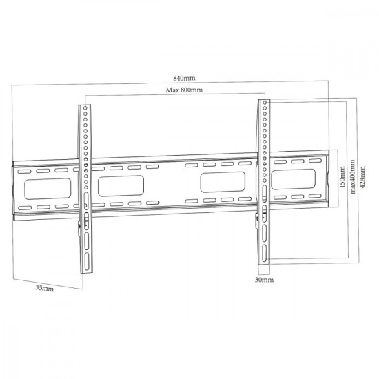 Uchwyt do TV 43-120' 120kg MC-420 VESA800x400 