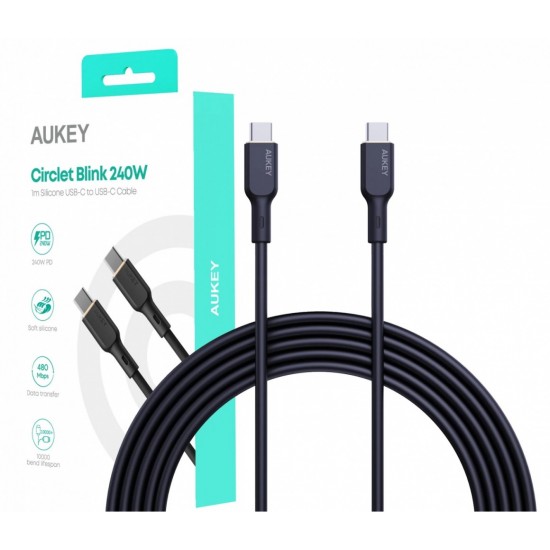 CB-SCC241 silikonowy kabel USB-C - USB-C | 1m | 5A | 240 W PD