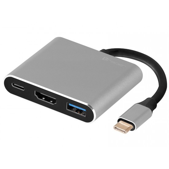 Adapter A-1 USB-C HDMI 4k, USB 3.0, PDW 100W 