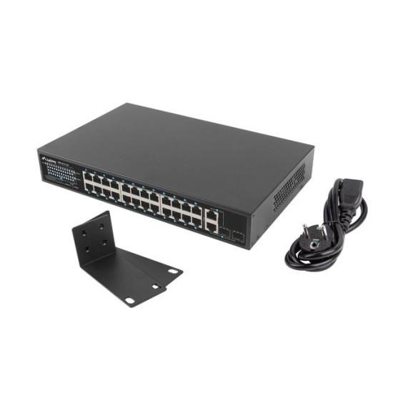 Przełącznik 24X 100MB POE+ /2x COMBO 250W RSFE-24P-2C-250 