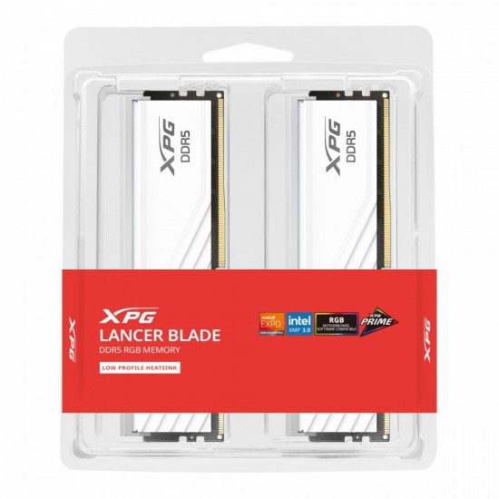 Pamięć XPG Lancer Blade DDR5 6000 32GB 2x16 CL30 RGB biała 