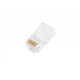 Wtyk RJ45 (8P8C) przelotowy, kat.6, nieekranowany, AWG 26-24, opakowanie 100 szt. 