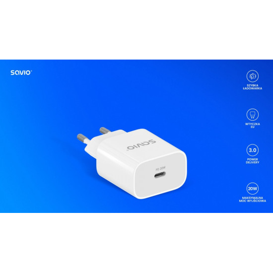 Ładowarka sieciowa 20W LA-09 USB-C QC, PD 3.0 