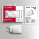 ACU-QC18W Ładowarka sieciowa QC 18W, 1x port USB-A, QC3.0/AFC/FCP/SMART Biała