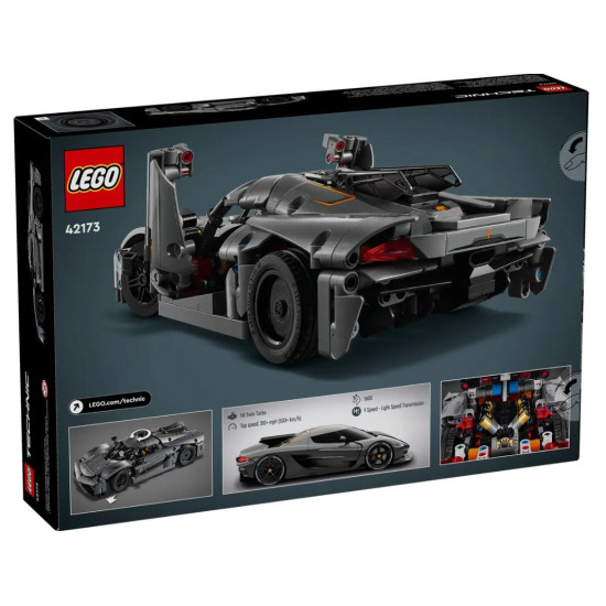 Klocki Technic 42173 Szary hipersamochód Koenigsegg Jesko Absolut