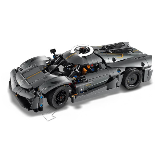 Klocki Technic 42173 Szary hipersamochód Koenigsegg Jesko Absolut