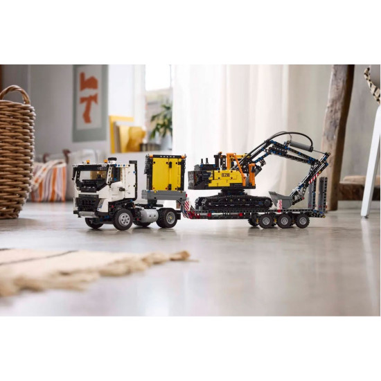 Klocki Technic 42175 Ciężarowka Volvo FMX i koparka EC230 Electric