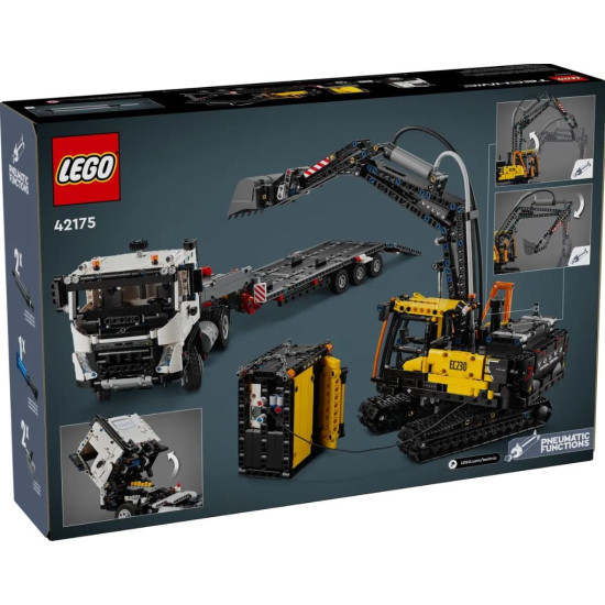 Klocki Technic 42175 Ciężarowka Volvo FMX i koparka EC230 Electric