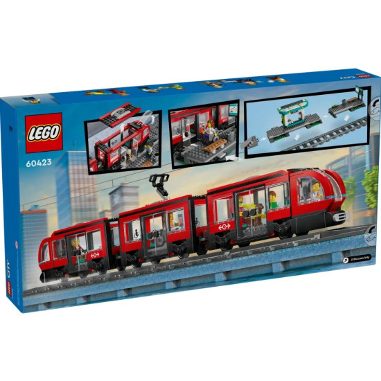 Klocki City 60423 Tramwaj miejski ze stacją