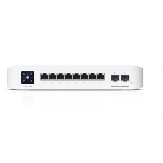 Przełącznik UniFi  8 PoE USW-PRO-8-POE, 6 portów 1 GbE PoE+,              2 porty 1 GbE PoE++, 2 porty 10G SFP+, 120W 