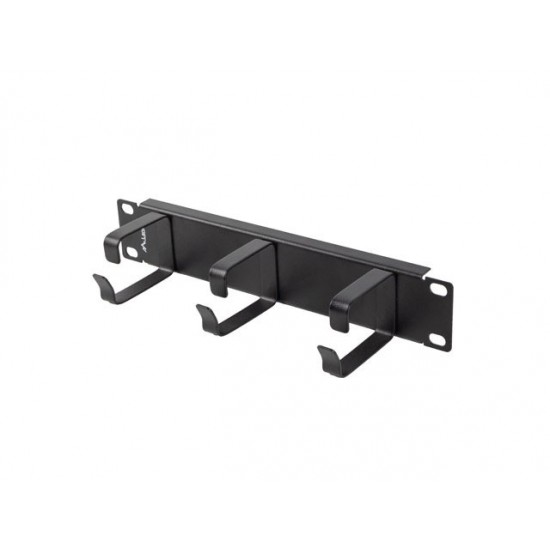 Organizer kabli 10 cali z 3 metalowymi uchwytami TYP B czarny Organizer kabli 10 cali z 3 metalowymi uchwytami TYP B czarny