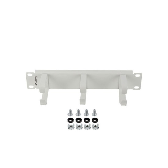 Organizer kabli 10 cali z 3 metalowymi uchwytami TYP B szary