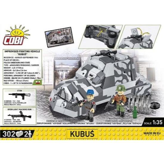 Klocki Improwizowany samochód pancerny Kubuś Powstanie Warszawskie