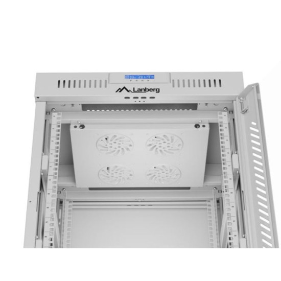 Szafa stojąca rack 19' 15U 600X600 szara LCD flack pack 