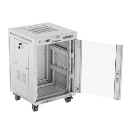 Szafa stojąca rack 19' 15U 600X600 szara LCD flack pack 