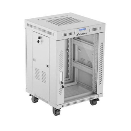 Szafa stojąca rack 19' 15U 600X600 szara LCD flack pack 