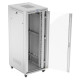 Szafa stojąca rack 19' 42U 800x1000 szara drzwi szkalne flat pack 