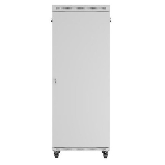 Szafa stojąca rack 19' 42U 800x1000 szara drzwi szkalne flat pack 