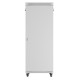 Szafa stojąca rack 19' 42U 800x1000 szara drzwi szkalne flat pack 