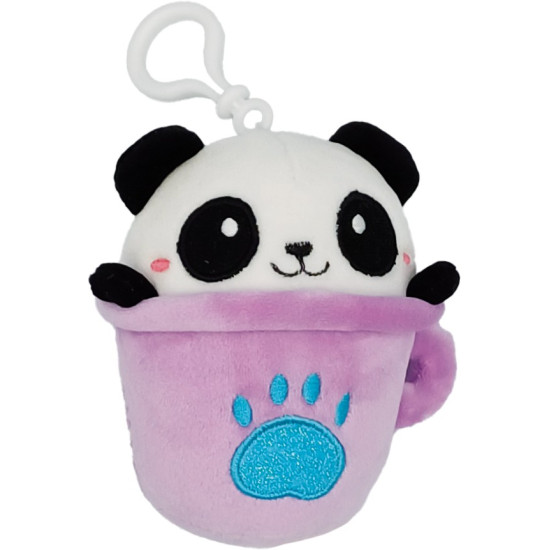 Brelok pluszowy kubek zwierzątko mix 9 sztuk display