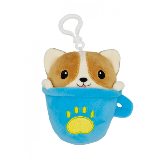 Brelok pluszowy kubek zwierzątko mix 9 sztuk display