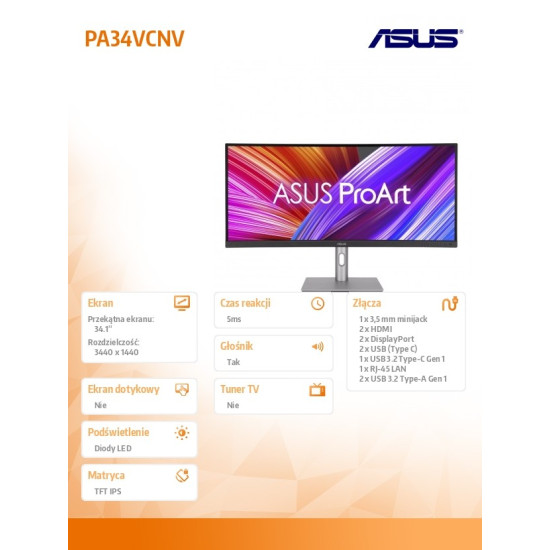 Monitor 34 cale PA34VCNV