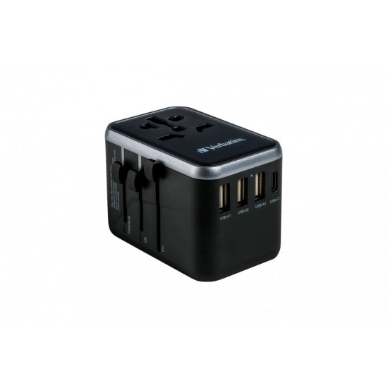 Ładowarka i adapter podróżny UTA-04 49546  PD 61W, QC 3.0, 2x USB-C, 3x USB-A 