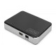 HUB/Koncentrator 4-portowy USB 2.0 HighSpeed, aktywny, czarno-srebrny