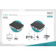 HUB/Koncentrator 4-portowy USB 2.0 HighSpeed, aktywny, czarno-srebrny