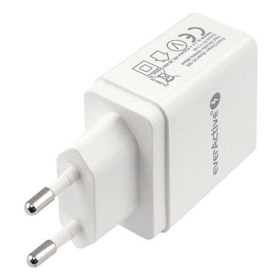 Ładowarka sieciowa 3x USB 3,4A Iq smart charging Biała 